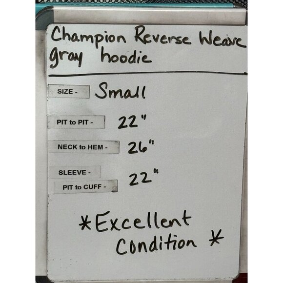 Champion Reverse Weave Size Small Heather Gray Hoodie Sweatshirt HARDLY WORN! - Picture 7 of 7